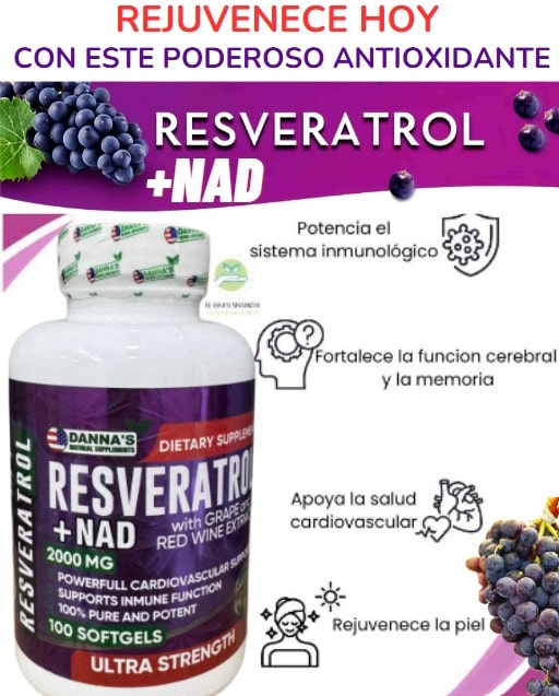 Resveratrol x 100 cápsulas Dannas