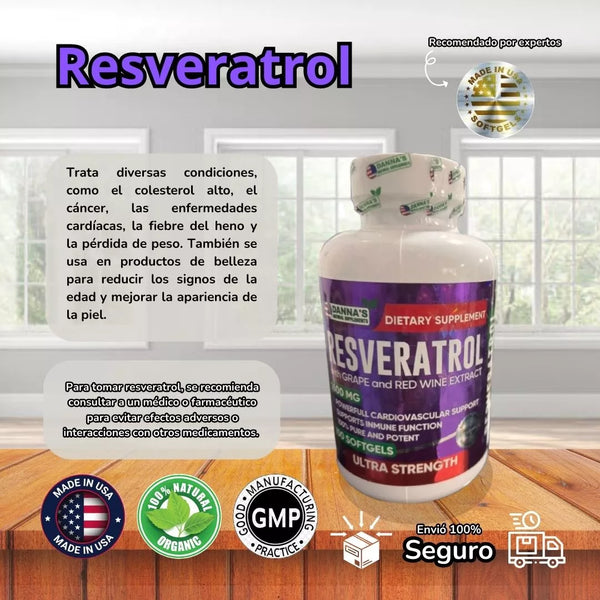 Resveratrol x 100 cápsulas Dannas